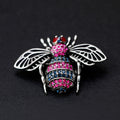 Black Gold Tone Bee Crystal Metal Brooch Pin for Jackets and Lapels view 4