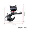 Gold Tone Cat Metal Brooch Pin for Jackets and Lapels view 4