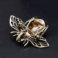 Black Gold Tone Bee Crystal Metal Brooch Pin for Jackets and Lapels view 5