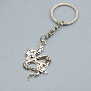Metal Snake Keychain Simple Fashion Key Ring Gift
