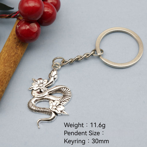 Metal Snake Keychain Simple Fashion Key Ring Gift