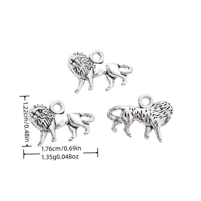 DIY Jewelry Accessory Vintage Alloy Lion Pendant Charm For Necklace Craft Making