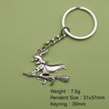 Zinc Alloy Witch Broom Keychain Gift view 2