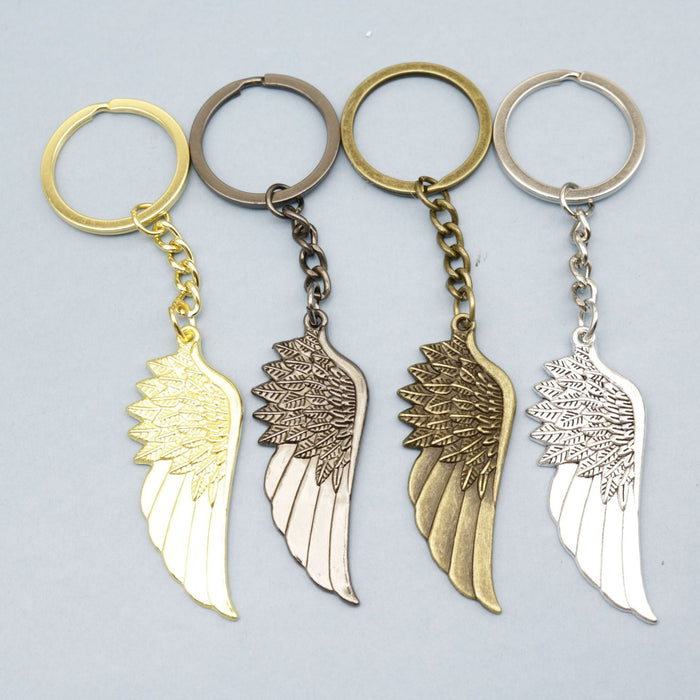 Metal Minimal Feather Wing Keychain Bag Charm