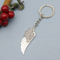 Metal Minimal Feather Wing Keychain Bag Charm view 3