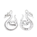 Antique Silver Zinc Alloy Cobra Charm Pendant for DIY Necklace Bracelet Jewelry Making view 2