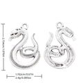 Antique Silver Zinc Alloy Cobra Charm Pendant for DIY Necklace Bracelet Jewelry Making view 1
