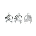 Antique Silver Zinc Alloy Horseshoe Horse Head Charm Pendant for DIY Necklace Bracelet Jewelry Making view 2