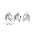 Antique Silver Zinc Alloy Horseshoe Horse Head Charm Pendant for DIY Necklace Bracelet Jewelry Making view 1