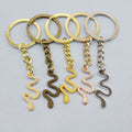 Metal Snake Keychain Novelty Animal Key Ring Gift view 1