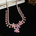 Light Luxury Copper Zircon Flower Pendant Collarbone Necklace For Elegant Fashion Jewelry view 2