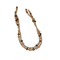 Light Luxury Faux Pearl Tiger Eye Style Geometric Round Sweater Necklace For Women view 5