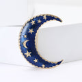 Enamel Alloy Starry Moon Brooch For Elegant Women Clothing view 3