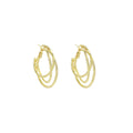 Luxury Alloy Multi Layer Round Hoop Ear Cuffs For Women, Elegant Minimal Statement Open Circle Earrings view 5