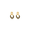 Vintage Luxury Gold Alloy Enamel Leopard Print C-Shaped Hoop Stud Fashion Statement Earrings view 5