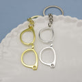 Metal Simple Glasses Keychain Fashion Bag Charm Gift view 4