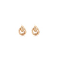 Luxury Gold Alloy Double Hoop Twisted Ring Drop Earrings For Women Elegant Statement Metal Earrings view 5