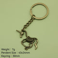 Metal Unicorn Keychain Bag Charm view 2