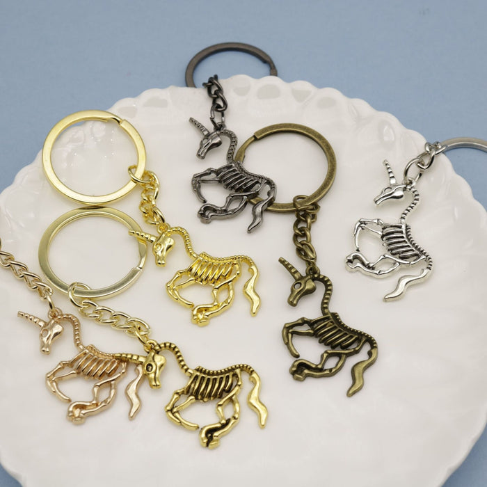 Metal Unicorn Keychain Bag Charm