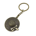 Metal Minimal Bow Hat Keychain Bag Charm Gift view 5