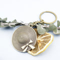 Metal Minimal Bow Hat Keychain Bag Charm Gift view 3