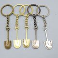 Metal Simple Shovel Keychain For Bag Charm Gift view 1