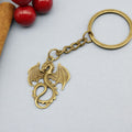 Metal Minimalist Dragon Keychain For Key Ring Gift view 6