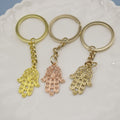 Zinc Alloy Vintage Antique Silver Hand Keychain Bag Charm view 3