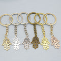Zinc Alloy Vintage Antique Silver Hand Keychain Bag Charm view 1