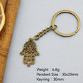 Zinc Alloy Vintage Antique Silver Hand Keychain Bag Charm view 2