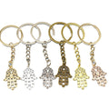 Zinc Alloy Vintage Antique Silver Hand Keychain Bag Charm view 5