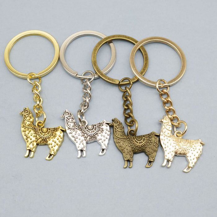 Metal Alpaca Keychain Bag Charm