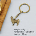 Metal Alpaca Keychain Bag Charm view 2