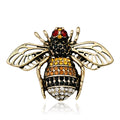 Black Gold Tone Bee Crystal Metal Brooch Pin for Jackets and Lapels view 6