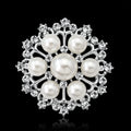 Gold Tone Silver Tone Horse Pearl Look Metal Brooch Pin view 4