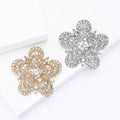 Alloy Rhinestone Hollow Flower Brooch Pin For Women's Cardigans view 2