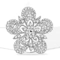 Alloy Rhinestone Hollow Flower Brooch Pin For Women's Cardigans view 3
