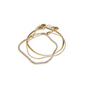 Light Luxury Copper Zircon Geometric Snake Chain Bangle For Women view 5