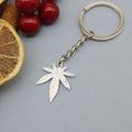 Zinc Alloy Minimal Maple Leaf Keychain Bag Charm Gift view 4