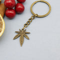 Zinc Alloy Minimal Maple Leaf Keychain Bag Charm Gift view 6