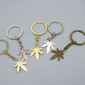 Zinc Alloy Minimal Maple Leaf Keychain Bag Charm Gift
