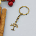 Metal Airplane Keychain Bag Charm – Antique Copper view 6