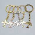 Metal Airplane Keychain Bag Charm – Antique Copper view 1