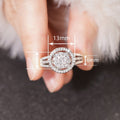 Dreamy Sparkling Zircon Ring For Women, Elegant Heavy Work Engagement Dinner Jewelry view 4