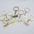 Metal Minimal Dragonfly Keychain Bag Charm For Women Gift view 1