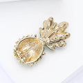 Metal Alloy Rhinestone Pineapple Brooch Pin For Suits And Sweaters view 4