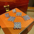 Micro Pave Geometric Drop Earrings For Women, Elegant Light Luxury Fashion Jewelry view 5