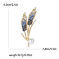 Alloy Pearl Wheat Brooch Pin For Suits And Sweaters view 6
