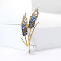 Alloy Pearl Wheat Brooch Pin For Suits And Sweaters view 3