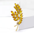 Large Alloy Double Wheat Brooch For Women's Fashion Apparel view 2